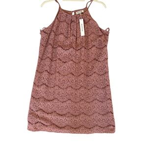 Monteau Dusty Rose Lace dress